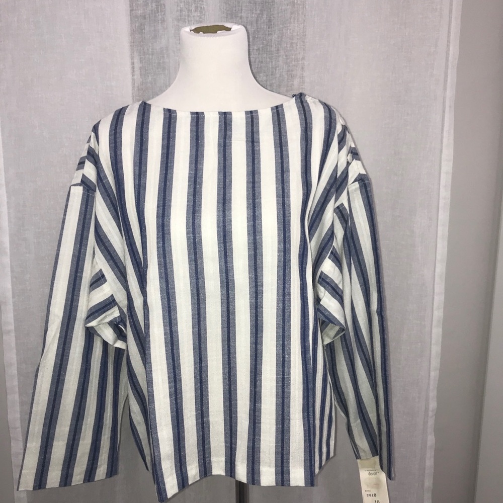 NEW Blake Vintage Beachwear Striped Lounge Top